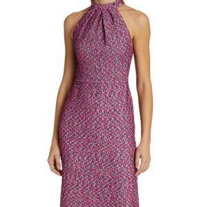 St. John  Halter Maxi Dress Sheath Sleeveless - slub knit